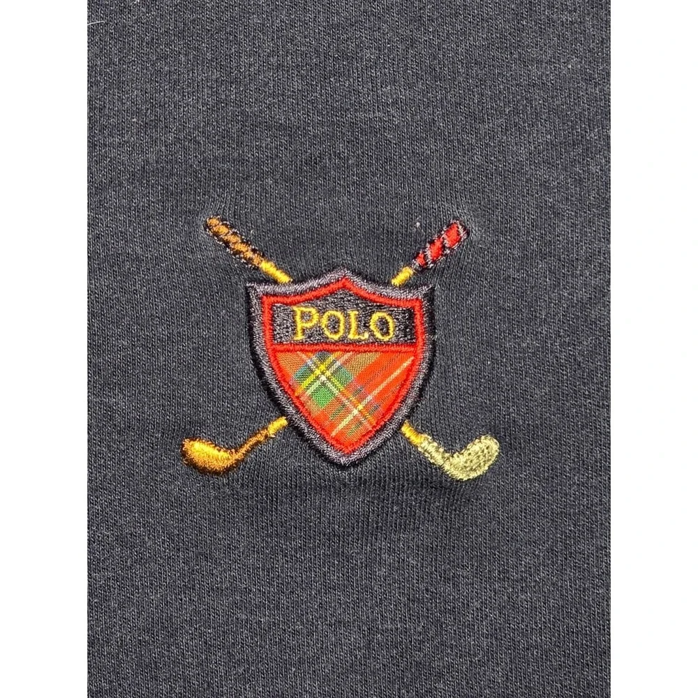Polo Golf Ralph Lauren Long Sleeve Polo Shirt‎ Golfing Shield Logo XL 90s